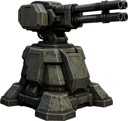 Uzay Savunma Kulesi - Yazısız - Gerçekçi.
In-Game asset.  High contrast.  No shadows