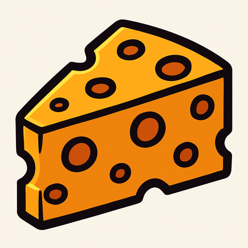 Cheese.
In-Game asset.  2d.  High contrast.  No shadows