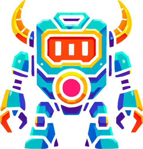 different cyber small enemy from the front side facing camera. HD colors. separated
In-Game asset.  2d.  High contrast.  No shadows