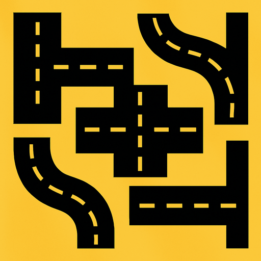 Roads.
In-Game asset.  2d.  High contrast.  No shadows