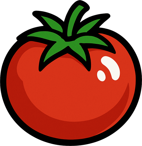 tomato.
In-Game asset.  2d.  High contrast.  No shadows