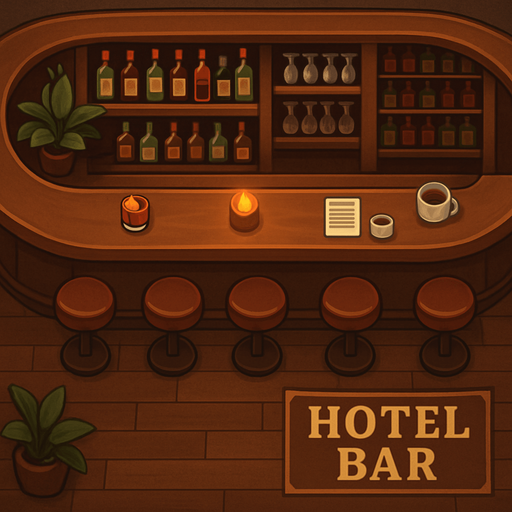 hotel bar top view.
In-Game asset