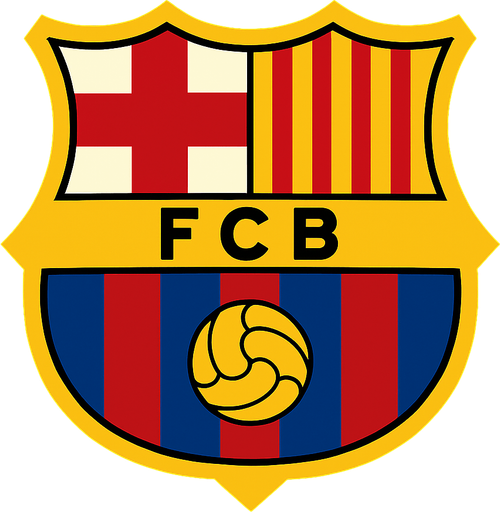 Barcelona logo oluştur.
In-Game asset.  High contrast.  No shadows