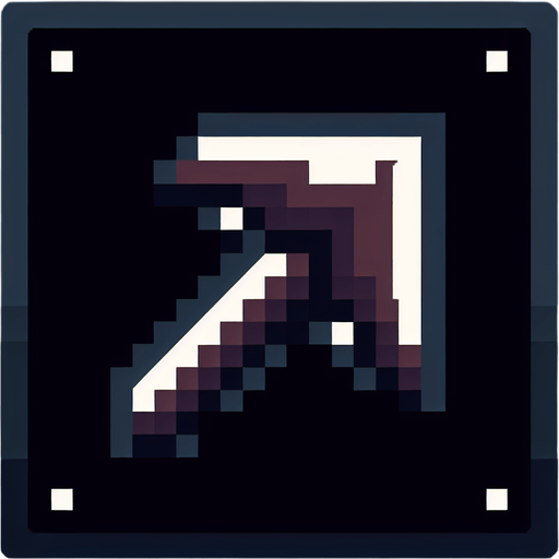 create me a dark 2d pixel arrow.
Single Game Texture. In-Game asset. 2d. Blank background. High contrast. No shadows.