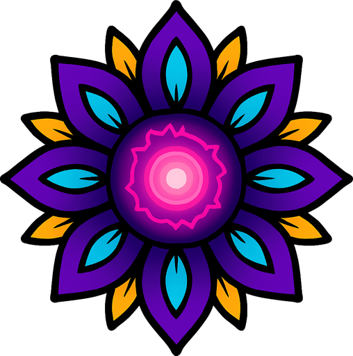 rare Bloom Pulse top view.
In-Game asset.  2d.  High contrast.  No shadows