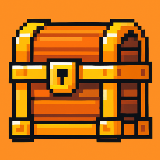box.
In-Game asset.  2d.  High contrast.  No shadows. pixel art