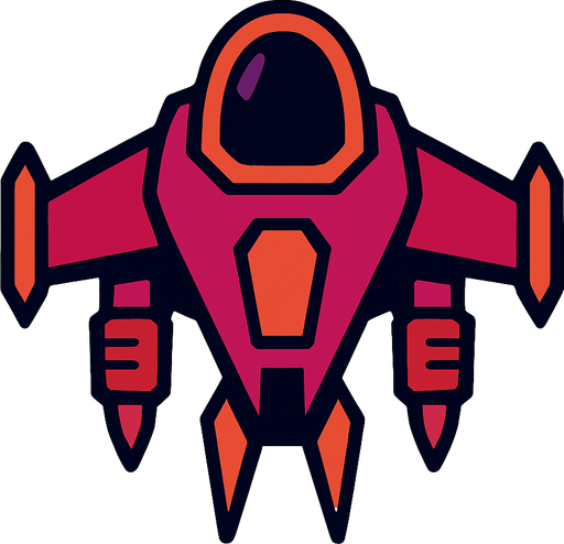 enimy space ship.
In-Game asset.  2d.  High contrast.  No shadows