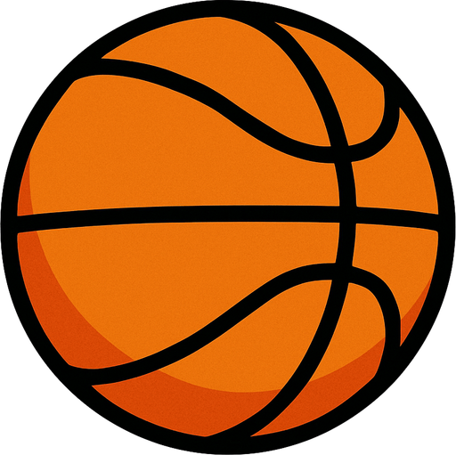 basketball ball.
In-Game asset.  2d.  High contrast.  No shadows
