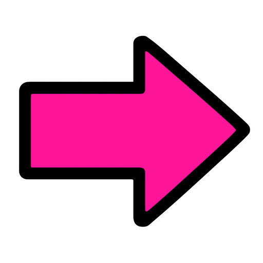 Flèche rose.
In-Game asset.  2d.  High contrast.  No shadows