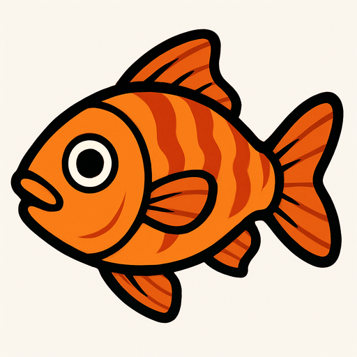 fish.
In-Game asset.  2d.  High contrast.  No shadows