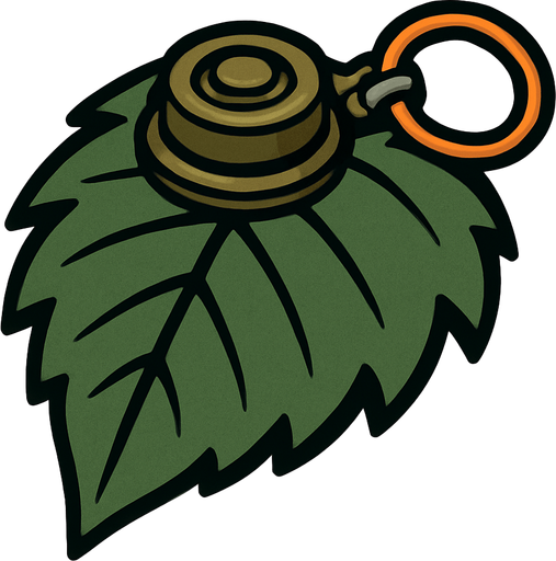 yaprak mayını.
In-Game asset.  2d.  High contrast.  No shadows