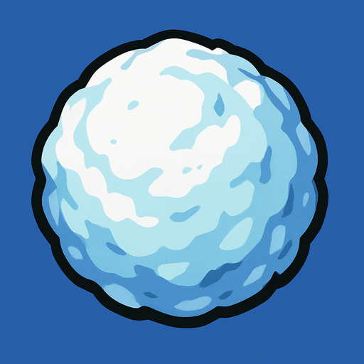Snowball.
In-Game asset.  2d.  High contrast.  No shadows