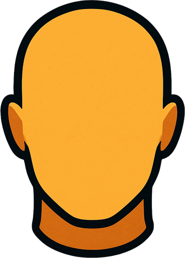 make a just face witout eyes and eyebrows and hairs and nose and mouth.
In-Game asset.  2d.  High contrast.  No shadows