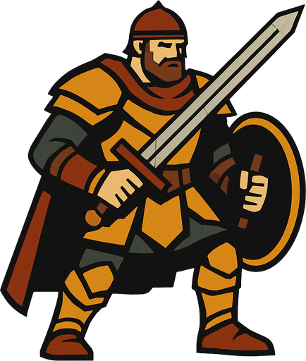 Warrior.
In-Game asset.  2d.  High contrast.  No shadows