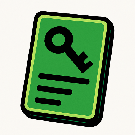 green card.
In-Game asset.  2d.  High contrast.  No shadows