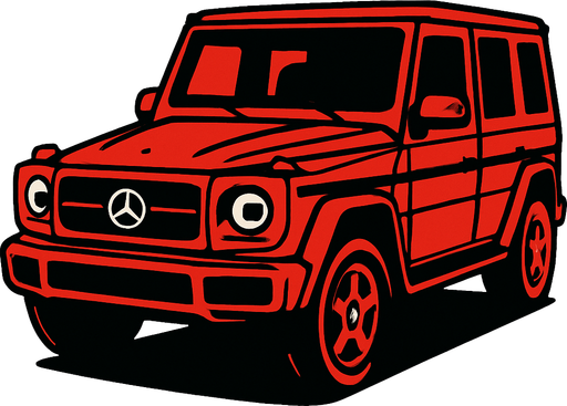 Mercedes g class.
In-Game asset.  2d.  High contrast.  No shadows
