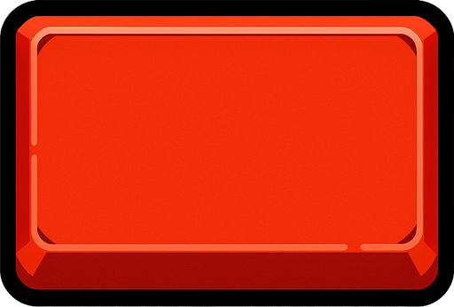 Red button rectangle.
In-Game asset.  2d.  High contrast.  No shadows