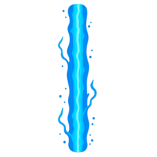 a blue plasma laser. No background. Transparent background. Blank background. No shadows. 2d. In-Game asset. flat