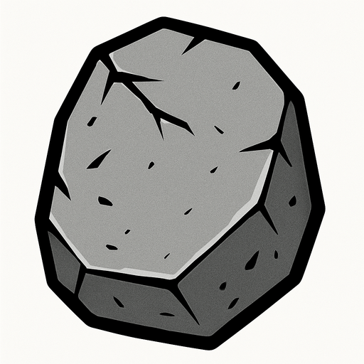 Taş tasarla grey.
In-Game asset.  2d.  High contrast.  No shadows