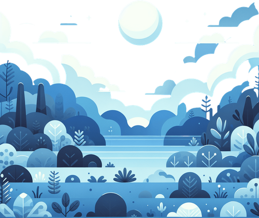 A large calm background drawing for a puzzle game, in dark calm blueish colors and non-confusing content. High definition.
Single Game Texture. In-Game asset. 2d. Blank background. High contrast. No shadows.