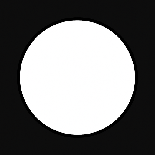 white color circle.
In-Game asset.  2d.  High contrast.  No shadows