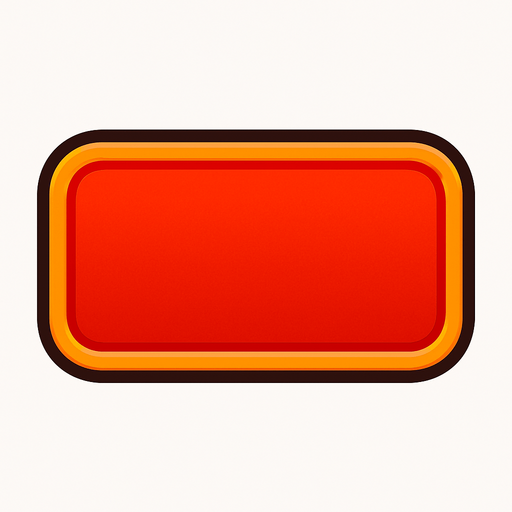 Casino oyunum için buton olarak kullanmalık dikdörtgen (köşeleri yumuşatılmış, edge). Yazısız..
In-Game asset.  2d.  High contrast.  No shadows