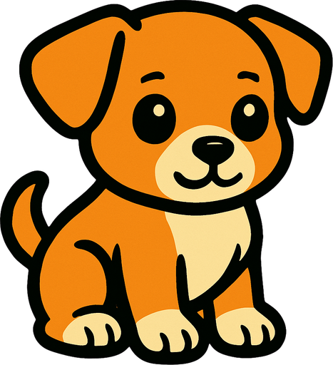 Chiot (animal).
In-Game asset.  2d.  High contrast.  No shadows