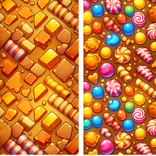 caramella.
Single Game Texture. In-Game asset. 2d. Blank background. High contrast. No shadows.