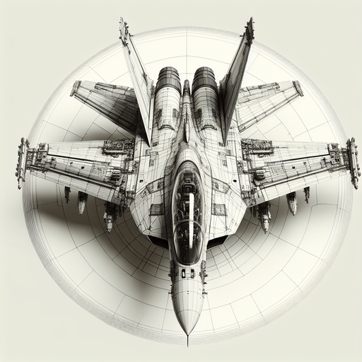 An f18 but vertical with the cockpit facing up.
Single Game Texture. In-Game asset. 2d. Blank background. High contrast. No shadows.