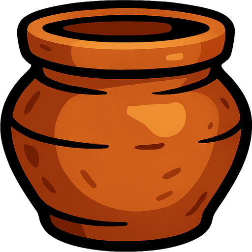 Pot.
In-Game asset.  2d.  High contrast.  No shadows