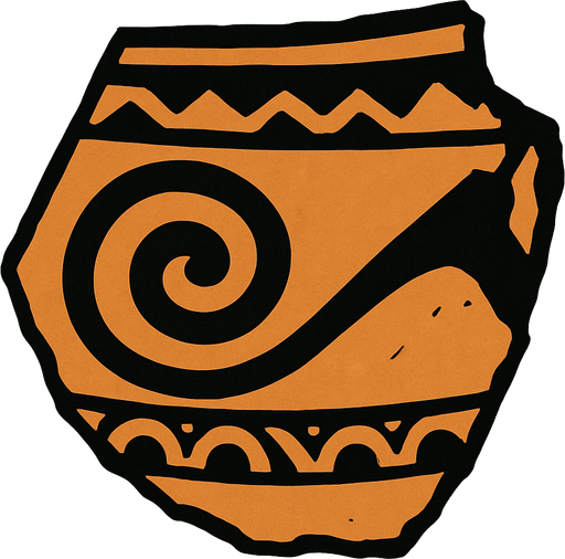 Pottery sherd.
In-Game asset.  2d.  High contrast.  No shadows