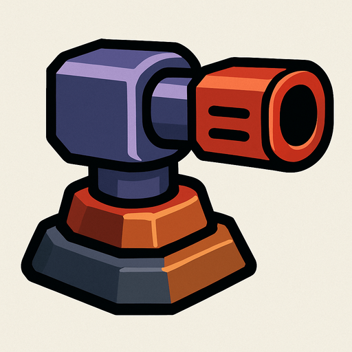 lazer kulesi küçük.
In-Game asset.  2d.  High contrast.  No shadows