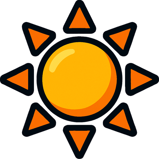 oyunlardaki güneş.
In-Game asset.  2d.  High contrast.  No shadows