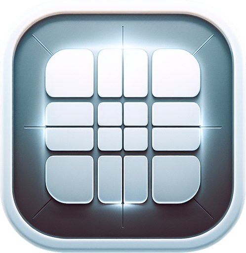 A square app store icon with rounded edges, featuring a sleek and minimalistic Sudoku-inspired design. The icon showcases a simplified 3x3 section of a Sudoku grid in the center, with clean, thin lines dividing the squares. The background features a gradient of soft gray and white, subtly transitioning to create depth and a polished look. Around the edges, a faint glow or highlight enhances the modern and futuristic aesthetic. The design remains clean and user-friendly, with light accents that give the grid a crisp, high-tech feel while maintaining a minimalist aesthetic..
Single Game Texture. In-Game asset. 2d. Blank background. High contrast. No shadows.