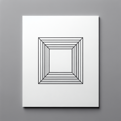 a square from a white line Top view.