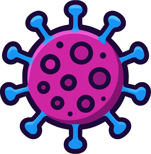 virus.
In-Game asset.  2d.  High contrast.  No shadows