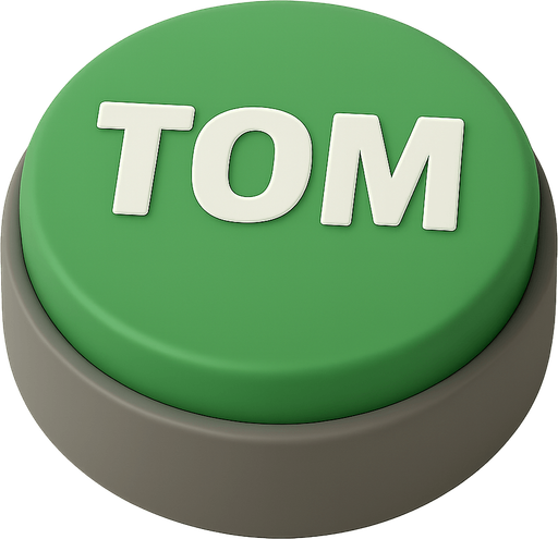 birebir aynısı sadece SNARE yerine TOM yazsın ve butonunun rengi yeşil olsun. ve yazı paralel bir şekilde düz hizada olsun  Transparent background. Blank background.