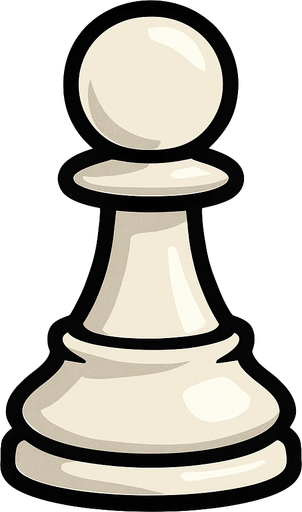 White Pawn Chess.
In-Game asset.  2d.  High contrast.  No shadows