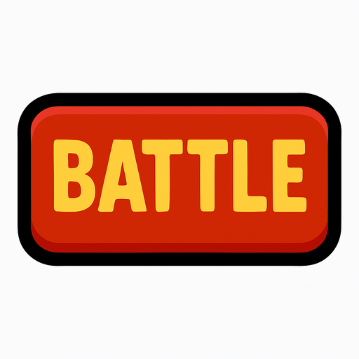 A Battle Button.
In-Game asset.  2d.  High contrast.  No shadows