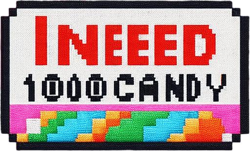 sade olsun Text pixel : Ineed 1000Candy