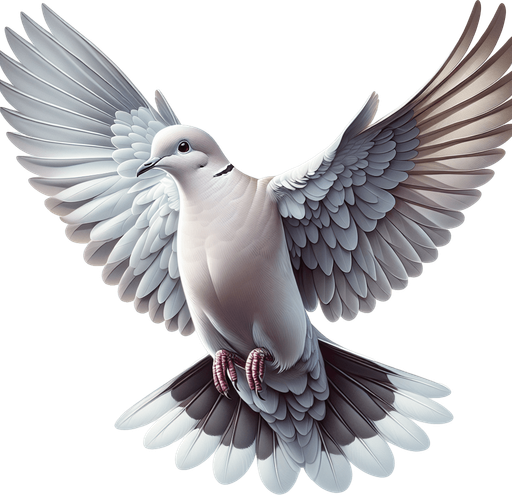 Flying Eurasian Collared Dove