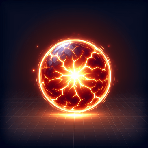 energy ball.
Single Game Texture. In-Game asset. 2d. Blank background. High contrast. No shadows.
