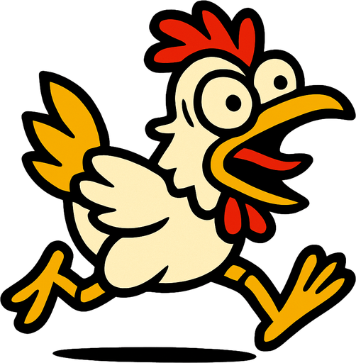 make the runner as crazy chicken.
In-Game asset.  2d.  High contrast.  No shadows