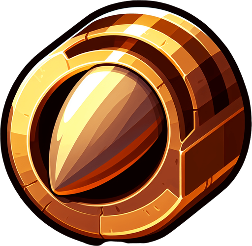 Large Bullet.
Single Game Texture. In-Game asset. 2d. Blank background. High contrast. No shadows.