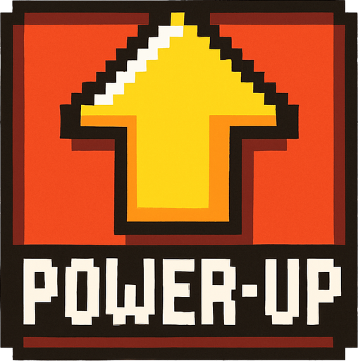 Pixelart power up item.
In-Game asset.  2d.  High contrast.  No shadows
