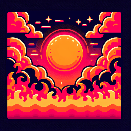 cartoon retro fire.
Single Game Texture. In-Game asset. 2d. Blank background. High contrast. No shadows.