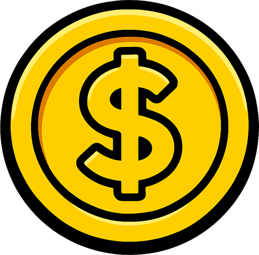 coin.
In-Game asset.  2d.  High contrast.  No shadows