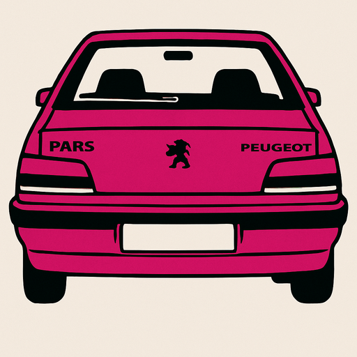 Peugeot pars arkasi ama yukaridan.
In-Game asset.  2d.  High contrast.  No shadows