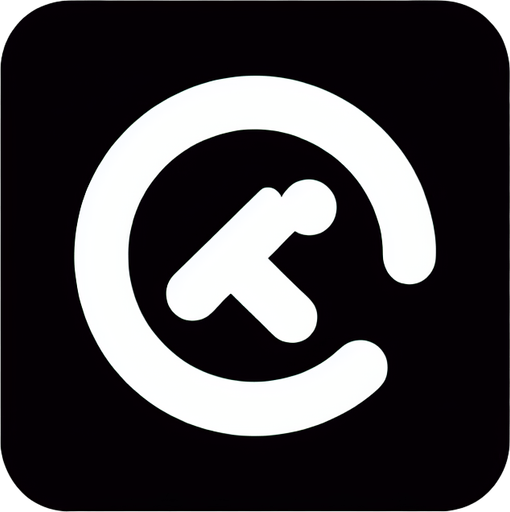 reset icon.
2d. white stroke. black background