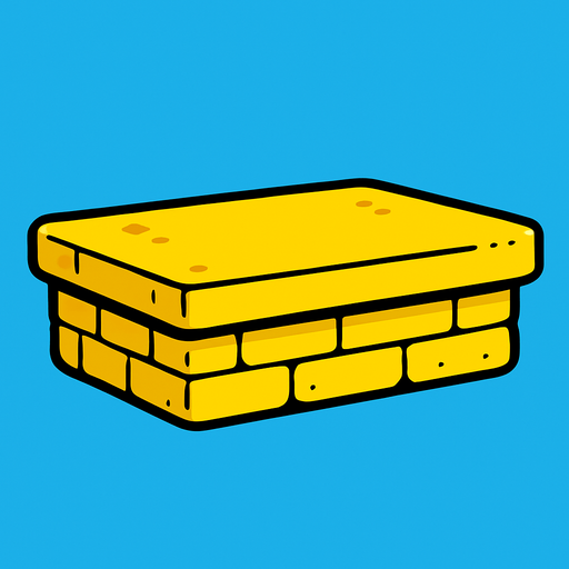 yellow platform.
In-Game asset.  2d.  High contrast.  No shadows